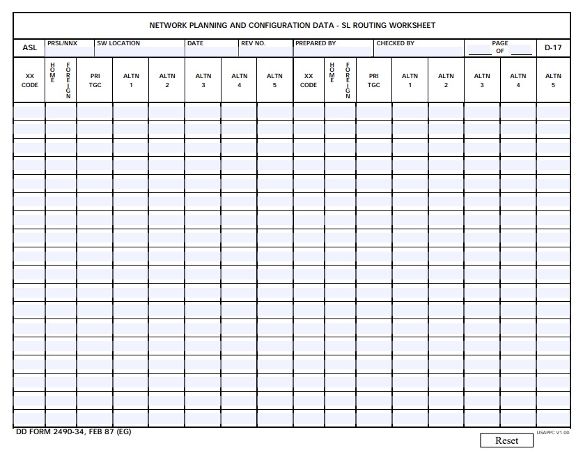 Download dd 2490-34 Form