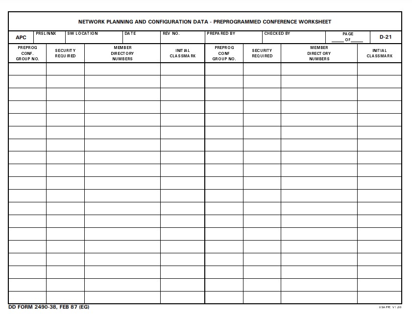 Download dd 2490-38 Form