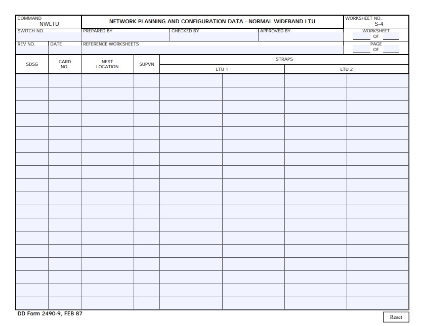 Download dd 2490-9 Form