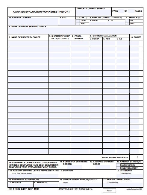 Download dd 2497 Form