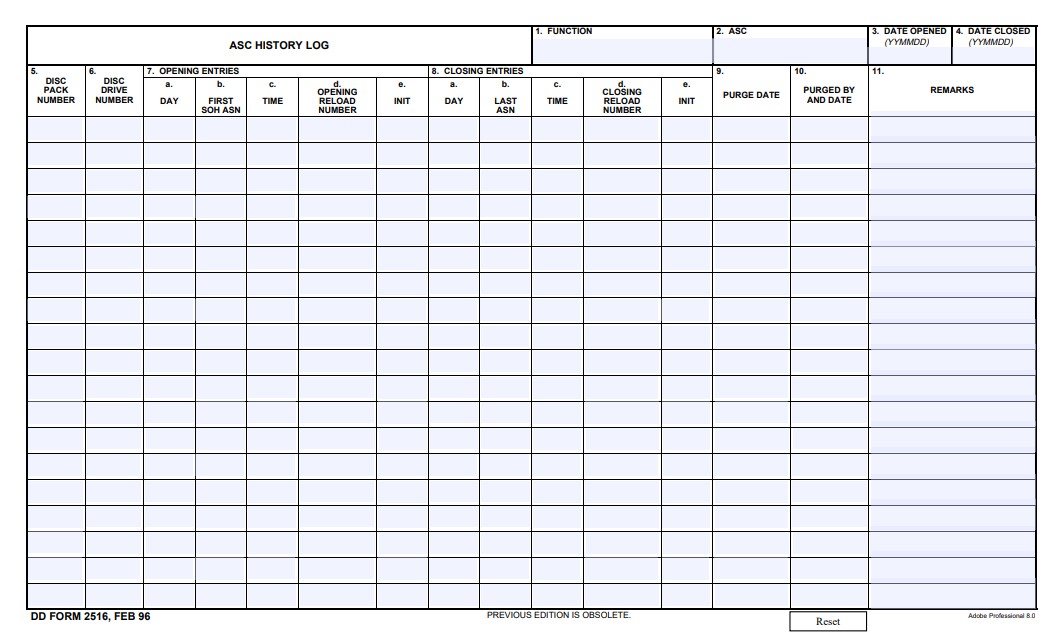 Download dd 2516 Form