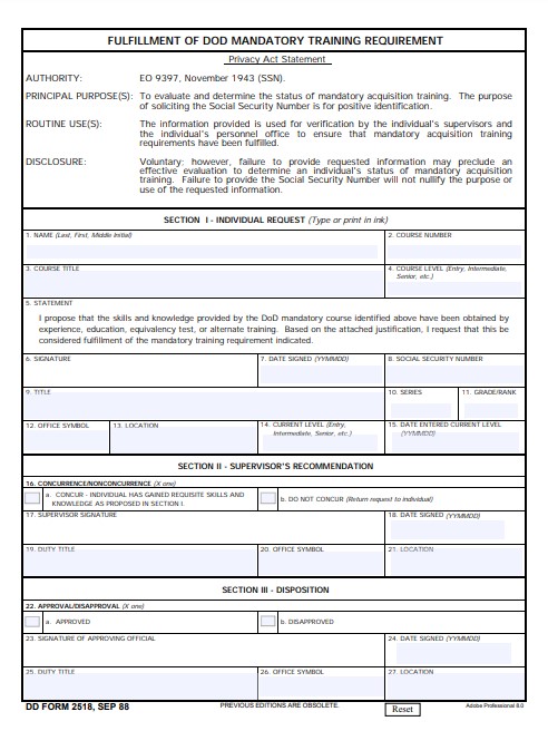 Download dd 2518 Form