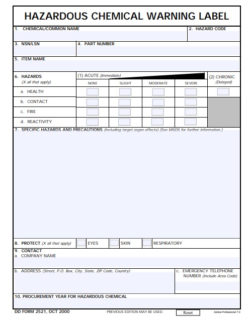 Download dd 2521 Form