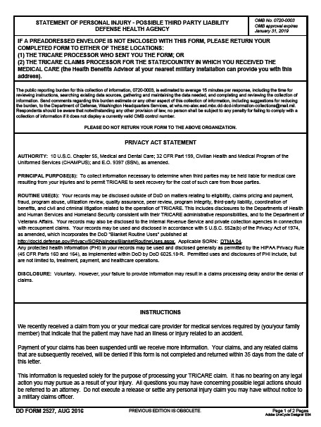 Download dd 2527 Form