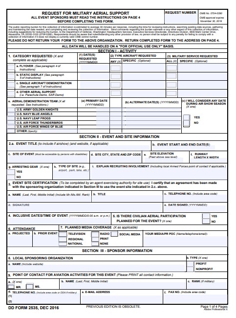 Download dd 2535 Form