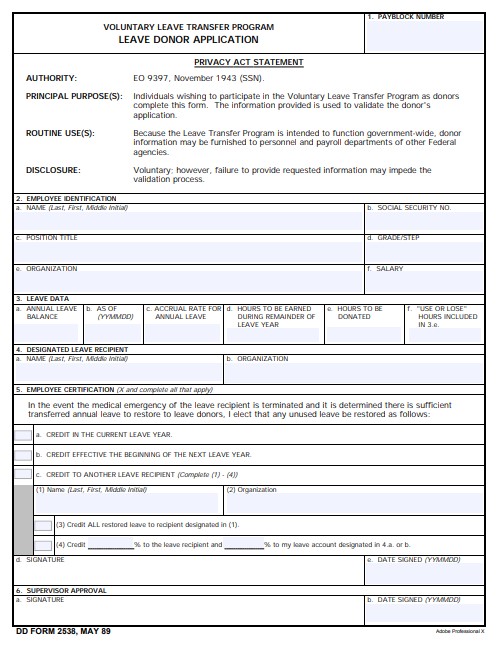 Download dd 2538 Form