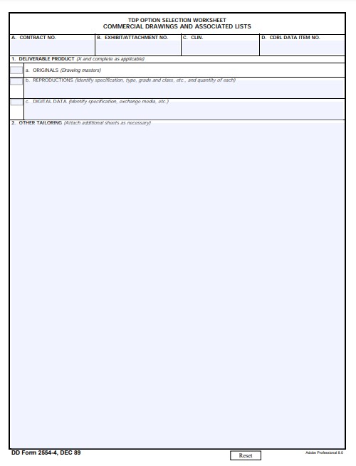 Download dd 2554-4 Form