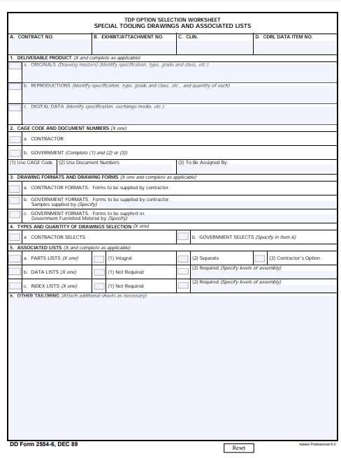 Download dd 2554-6 Form