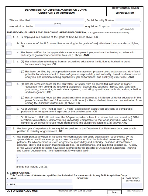 Download dd 2587 Form