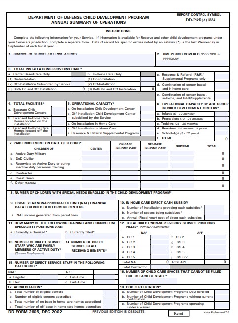 Download dd 2605 Form