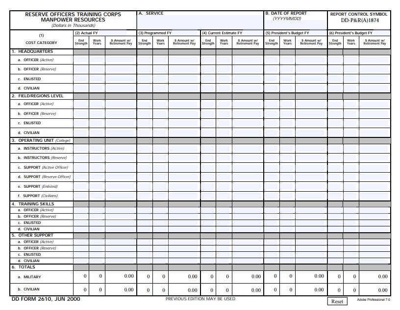 Download dd 2610 Form