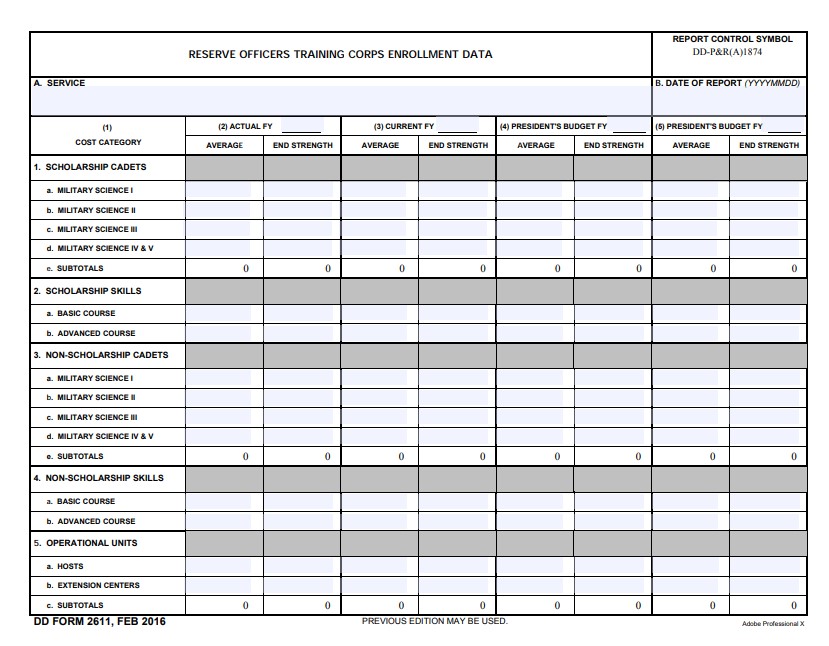 Download dd 2611 Form