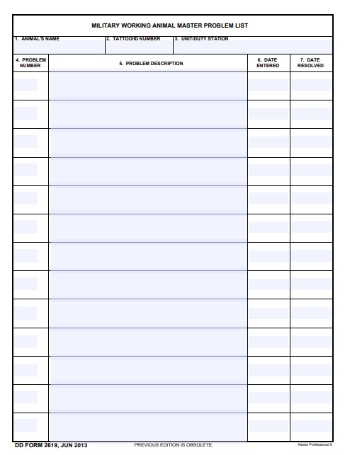 Download dd 2619 Form