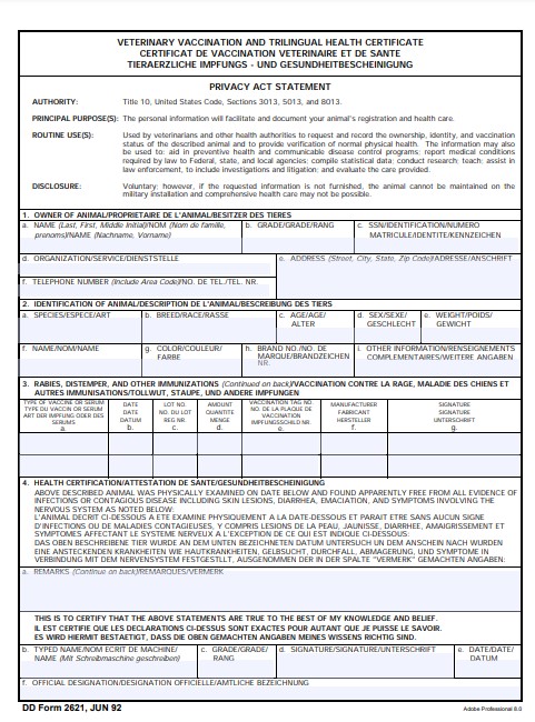 Download dd 2621 Form