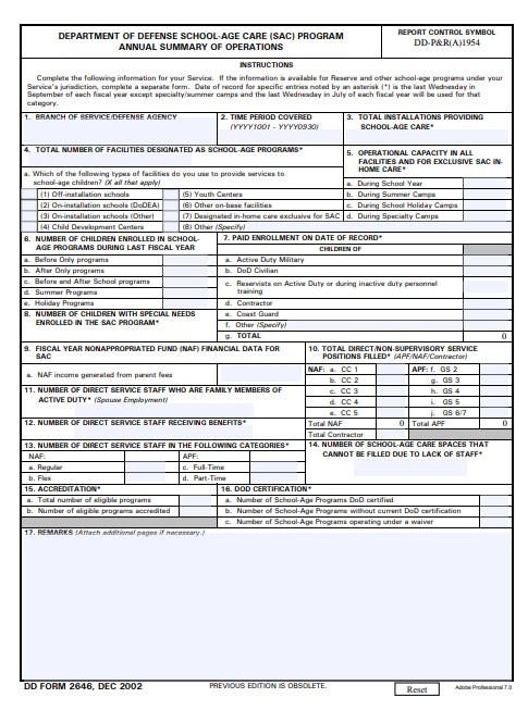 Download dd 2646 Form