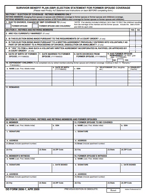 Download dd 2656-1 Form