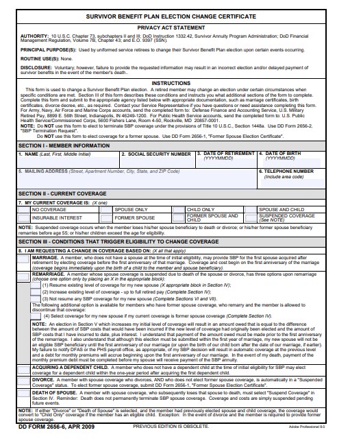 Download dd 2656-6 Form