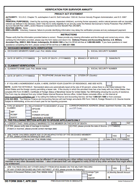 Download dd 2656-7 Form