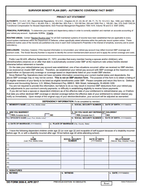 Download dd 2656-8 Form