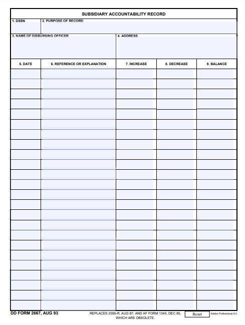 Download dd 2667 Form