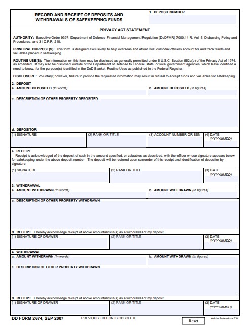 Download dd 2674 Form