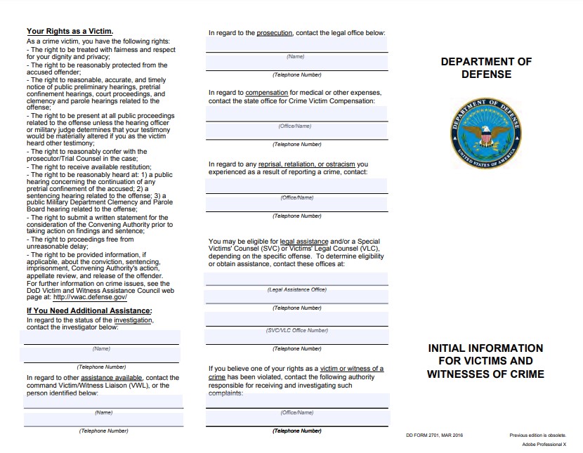 Download dd 2701 Form