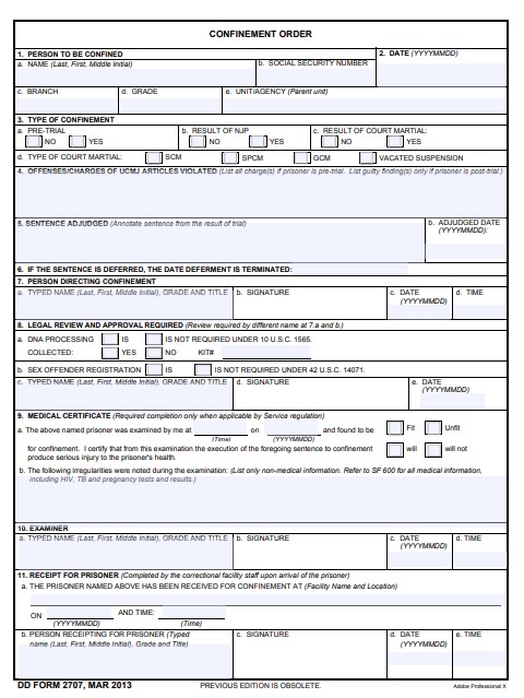 Download dd 2707 Form