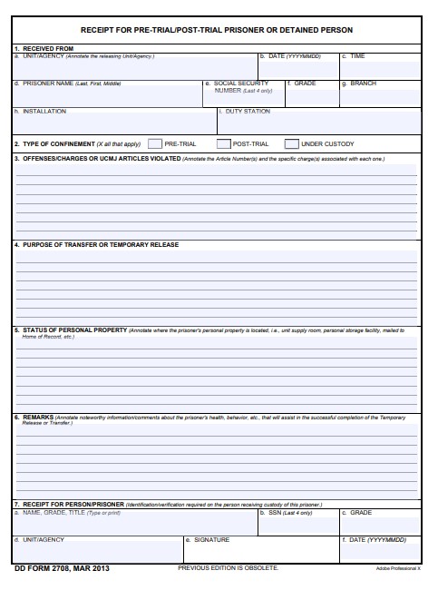 Download dd 2708 Form