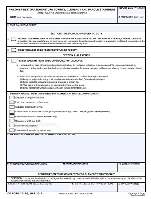 Download dd 2715-3 Form