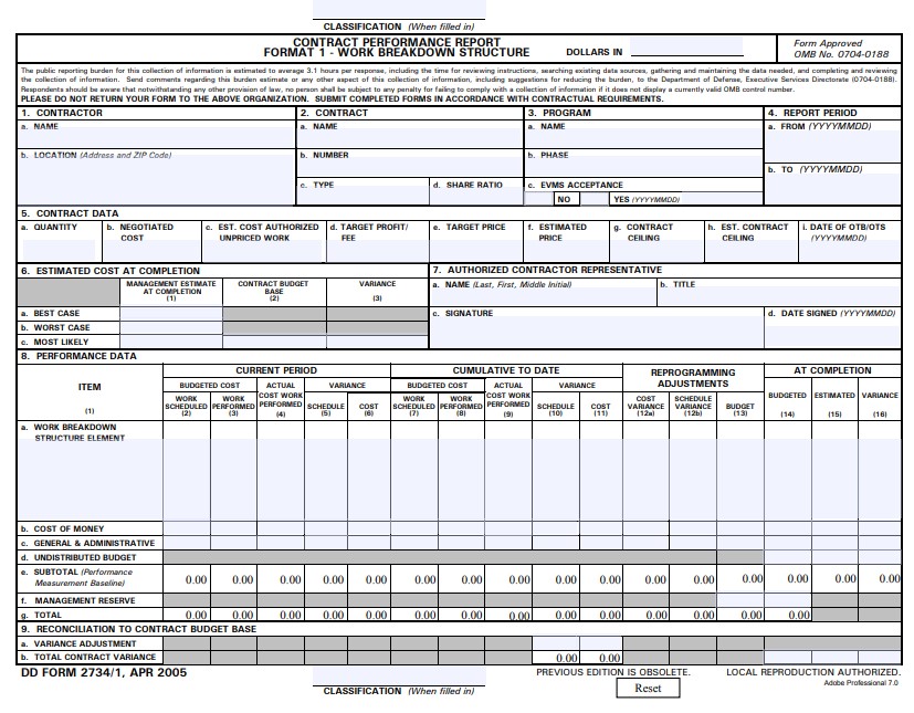 Download dd 2734/1 Form