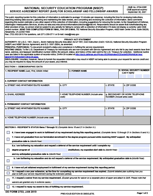 Download dd 2753 Form