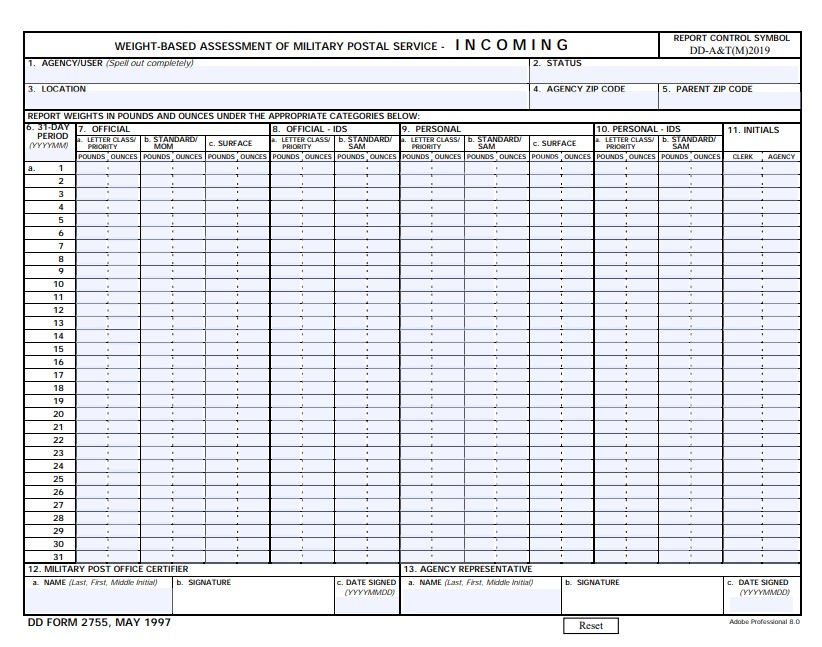 Download dd 2755 Form