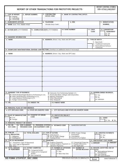 Download dd 2759-TEST Form