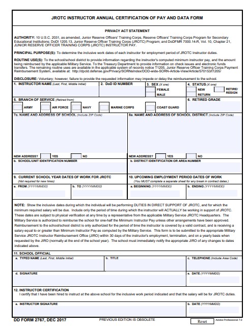 Download dd 2767 Form