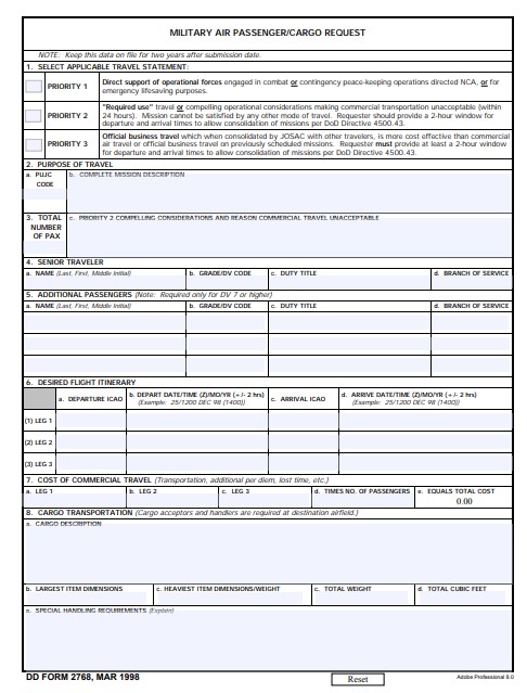 Download dd 2768 Form