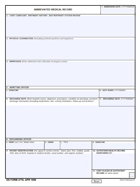 Download dd 2770 Form