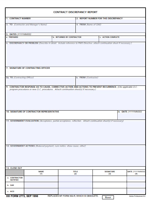 Download dd 2772 Form