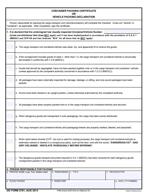 Download dd 2781 Form