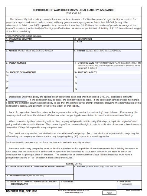 Download dd 2787 Form