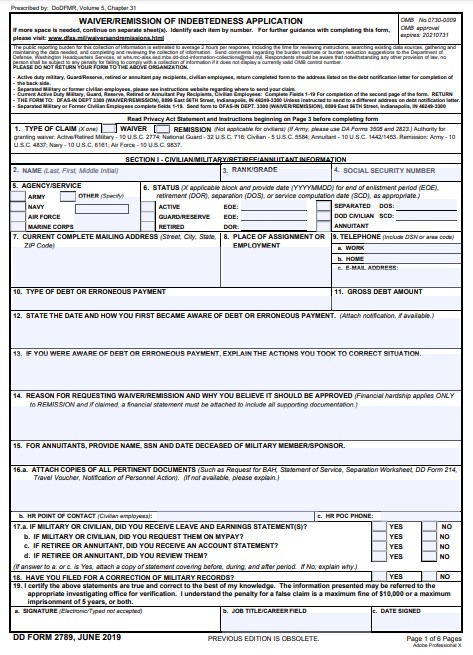 Download dd 2789 Form