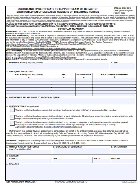 Download dd 2790 Form