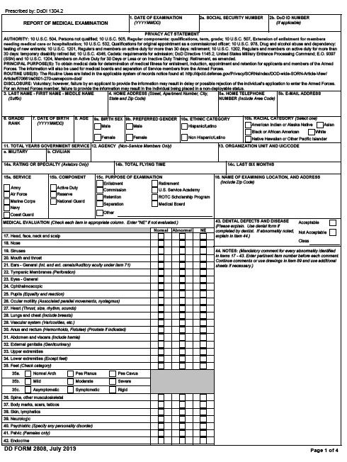 Download dd 2808 Form