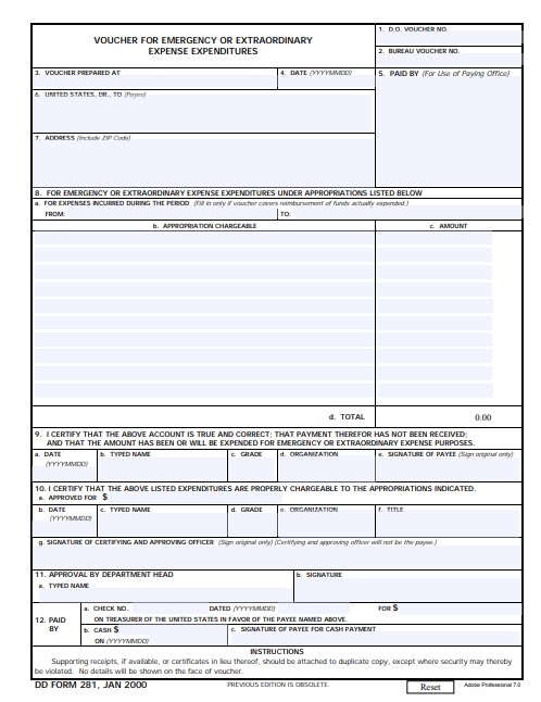 Download dd 281 Form