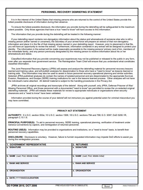 Download dd 2810 Form