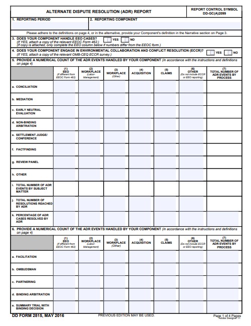 Download dd 2815 Form