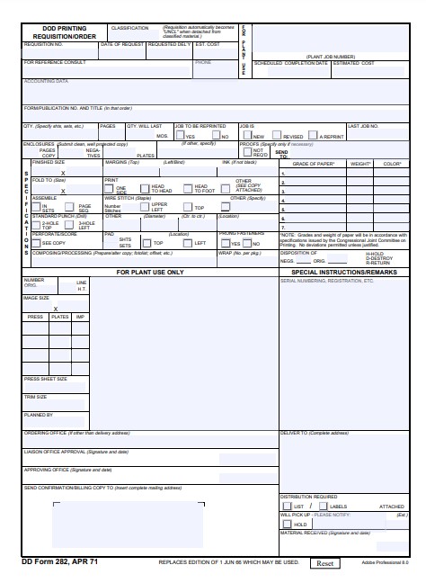 Download dd 282 Form