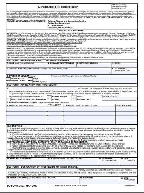 Download dd 2827 Form