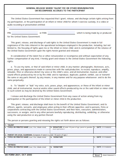 Download dd 2831 Form