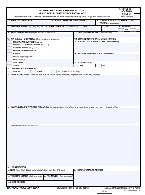 Download dd 2834 Form