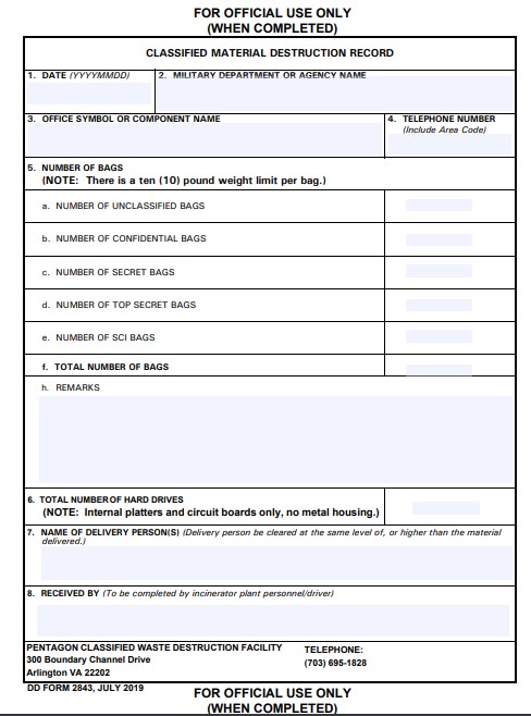 Download dd 2843 Form